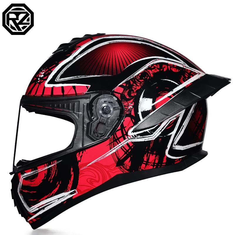 Motorcycle Helmet Men and Women Summer DOT Anti-fog ECE Helmet Full Cover Four Seasons Universal Winter Warm Personality