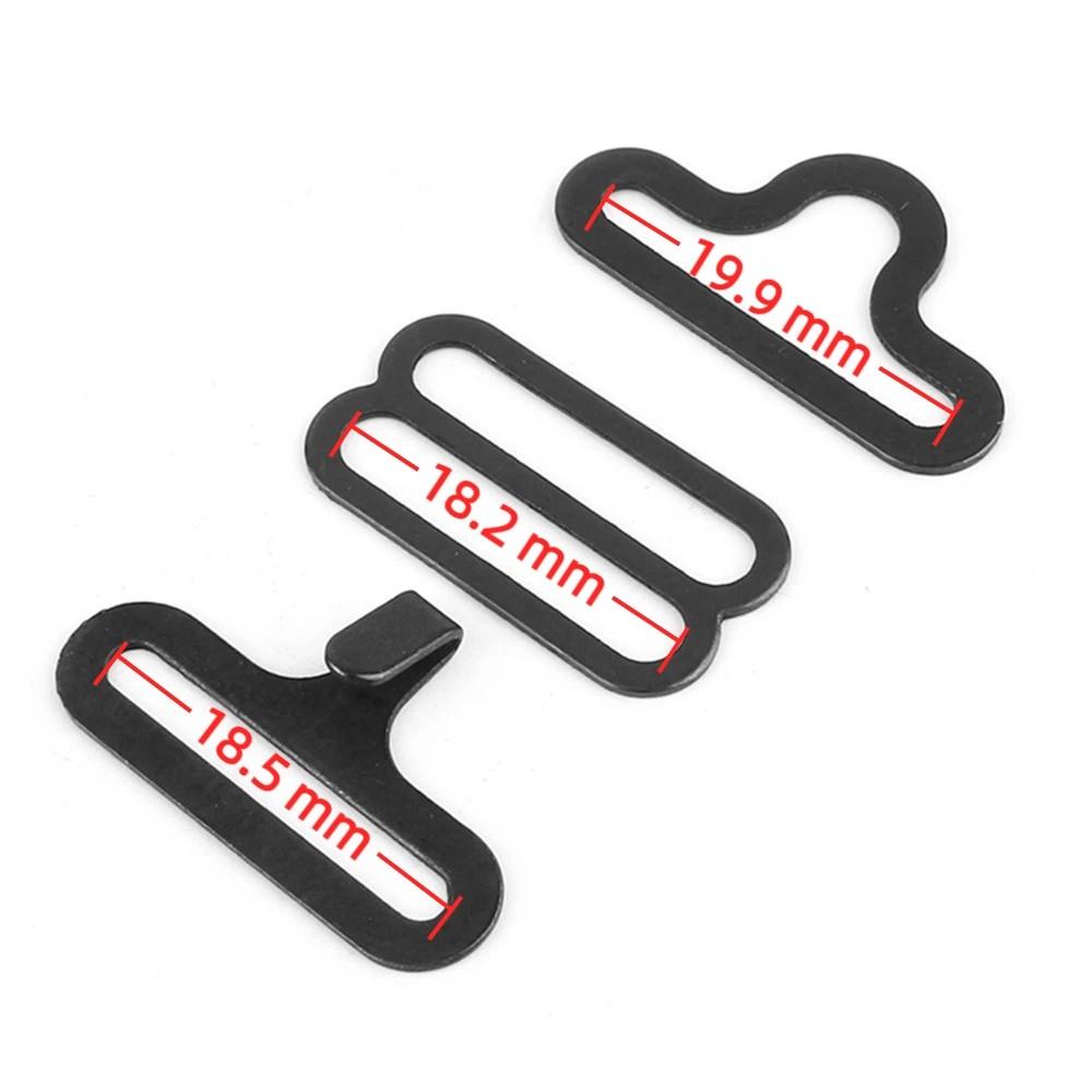 50 Set Silver Bow Tie Clips Black Bow Tie Hardware Thin Hook Fastener Necktie Strap