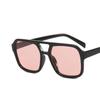 New Fashion Square Sunglasses Women Vintage Frame Female Double Beam Sun Glasses Ocean Gradient Retro Outdoor Oculus De Sol