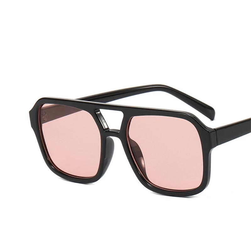 New Fashion Square Sunglasses Women Vintage Frame Female Double Beam Sun Glasses Ocean Gradient Retro Outdoor Oculus De Sol