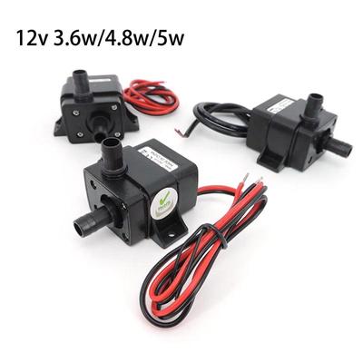 DC 12V 3,6w 4,8W 5w 240L/H Mini bomba de água à prova d'água Fonte Bombas de aquário 8mm Potência Sem escova Micro membrana submersível