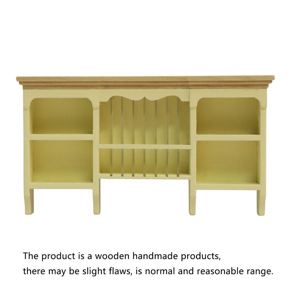 Mini Wall Hanging Cabinet Wooden Display Shelves 1:12 Dollhouse Storage Cabinet  Kids Toys