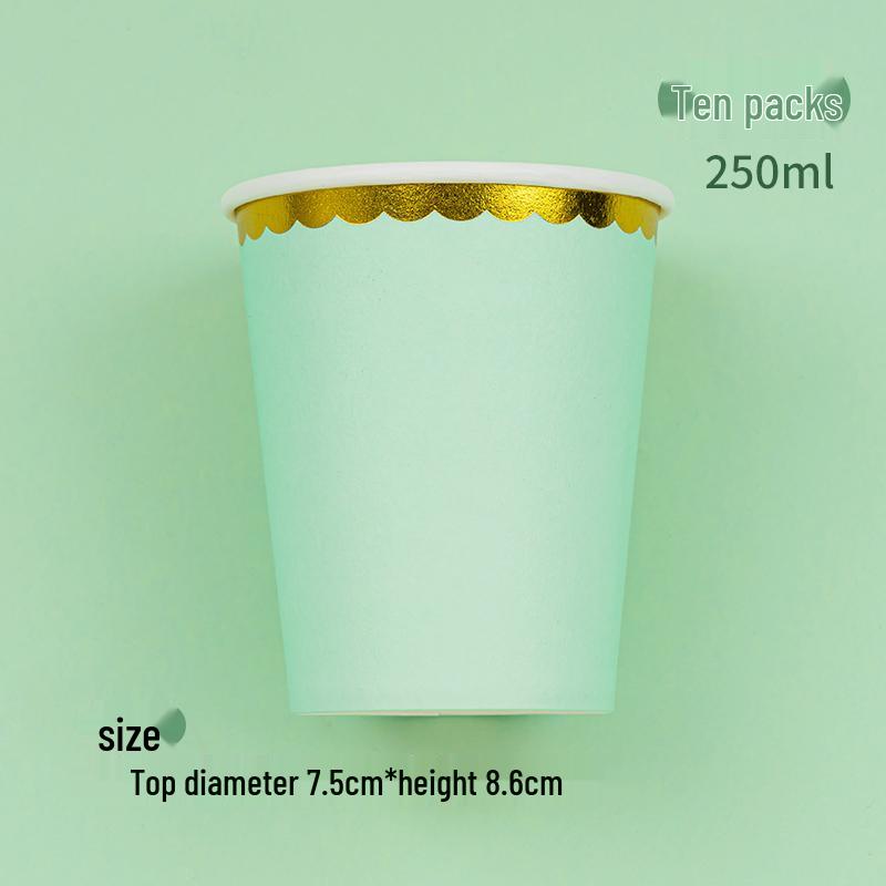 Disposable Party Supplies Set: Paper Plates and Cups for Birthdays and Weddings