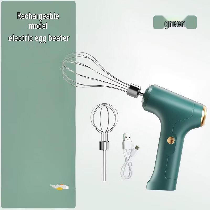 LISM Wireless Electric Milk Frother & Egg Beater зелёный