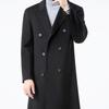 Firstview Men's Casual Mid-Length Double-Sided Wool Blend Overcoat