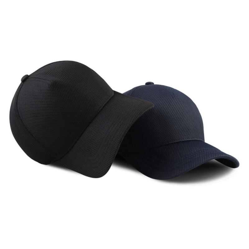 Big size simple snapback mesh cap black