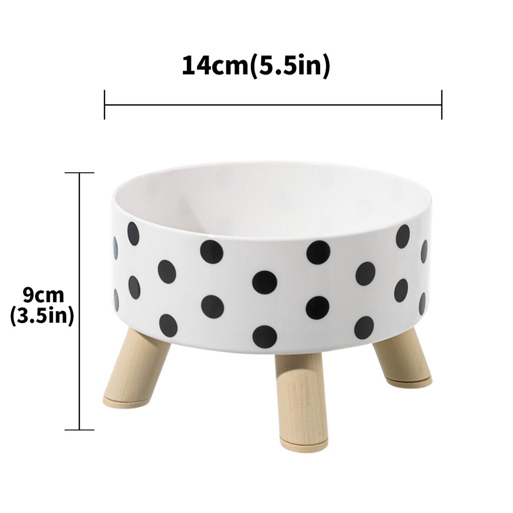 Pet Cat and Dog Plastic Bowl with Polka Dot Checkerboard Pattern, Non-slip and Easy To Clean 2026