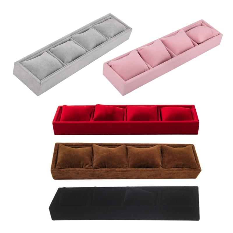 Elegant Jewelry Display Box Watch Box 4 Grids Bangle Box Watch Storage Holder Watch Organizers for Watches and Bracelets