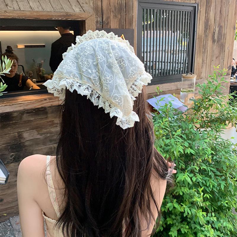 Super Fairy Lace Butterfly Flower Headband Niche Sweet Hair Accessories Headband Vacation Photo Headscarf