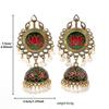 2024 Double Layer Crescent Moon Rhinestone Tassel Earrings - Vintage Indian Style Women's Long Earrings