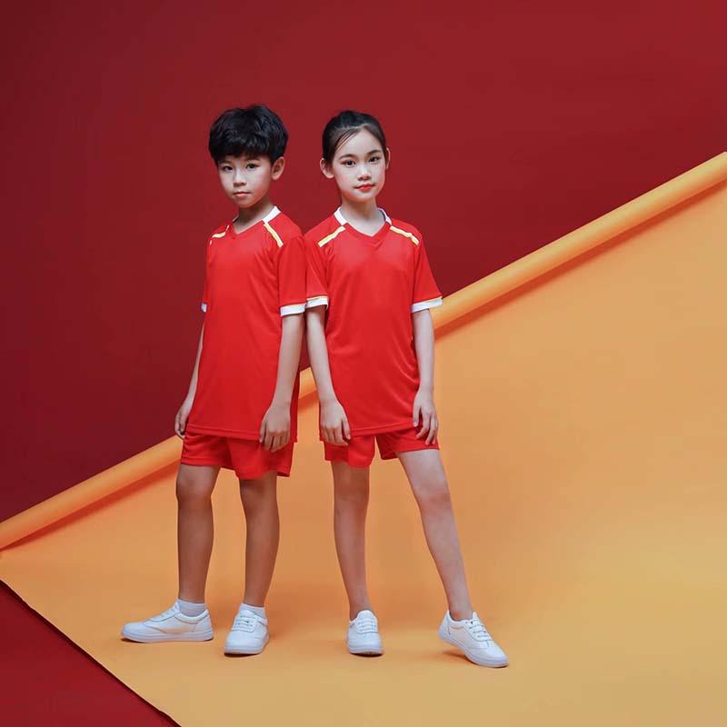 

Children S Football Jersey Set Men S Sports Suit Printed Jersey Primary School Training Jersey Group Buying 24 code красный