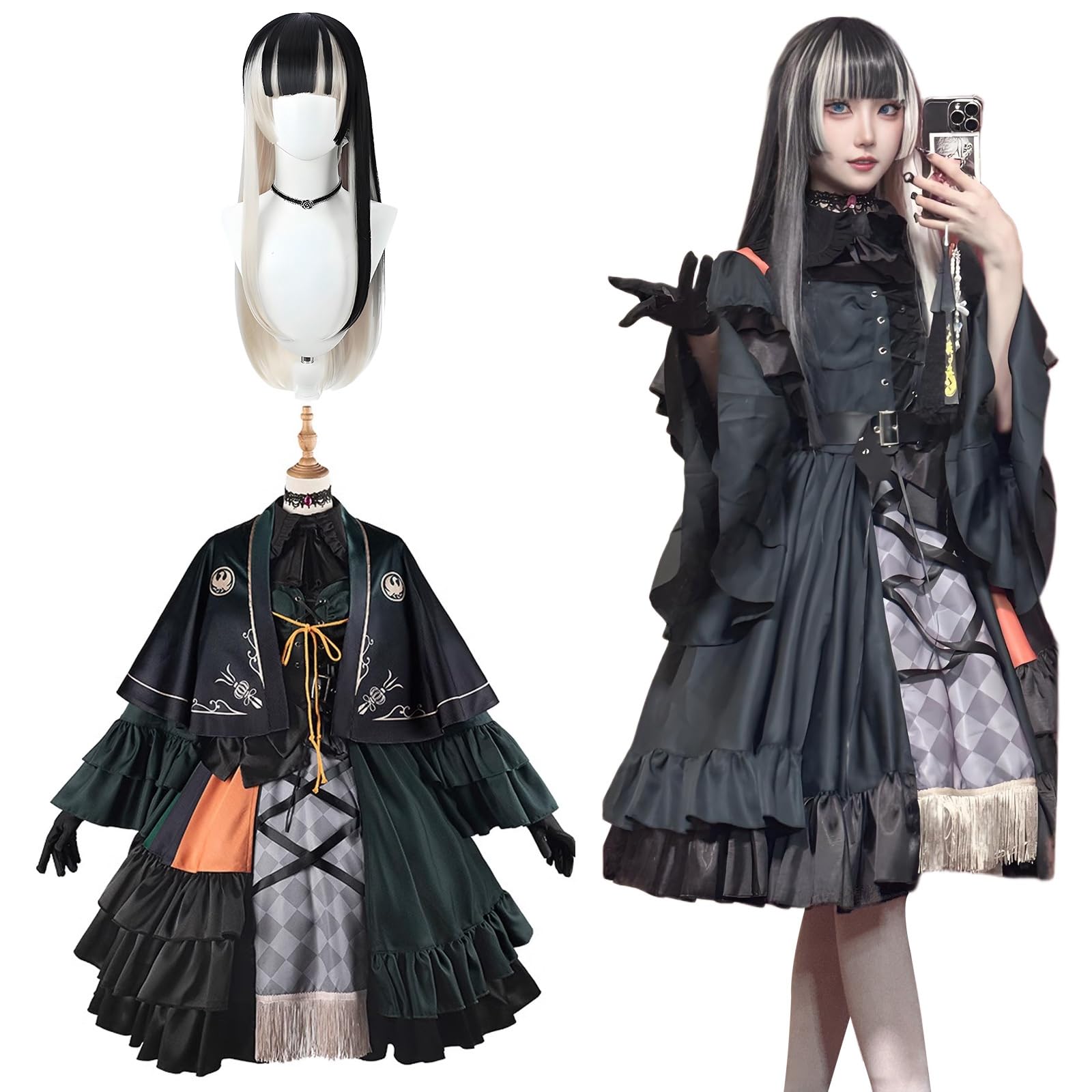 

Косплей Juufuutei Raden с париком Костюм Лолиты Hololive для взрослых Костюм для мероприятия Школьного фестиваля Сценическая одежда Juufuutei Raden