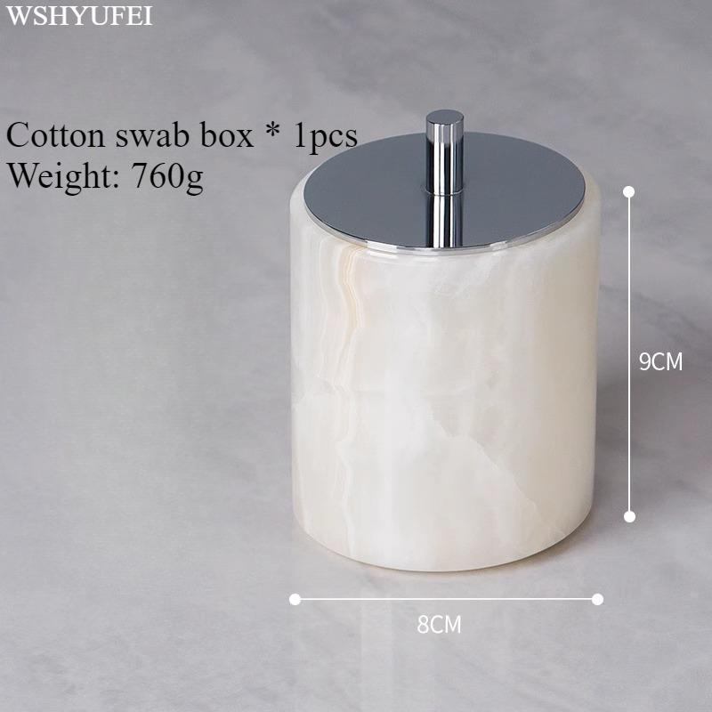 Light Luxury White Jade Stone Home Bathroom Wash Suit Bathroom Supplies Brush Tooth Cup Soap Bottle Soap Dish Toothbrush Holder