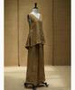 Autumn Origami-Inspired Sleeveless Linen Top with Mottled Texture