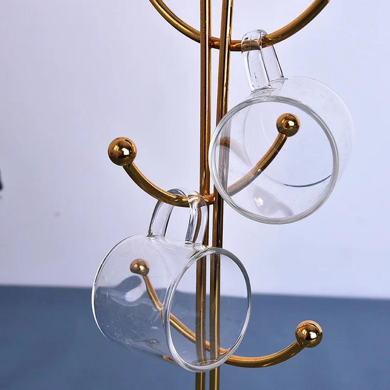 Tree-shaped Coffee Cup Storage Rack Kitchen Household Metal Rack Bracket Hanging Creative Kitchen Accessories Storage Rack