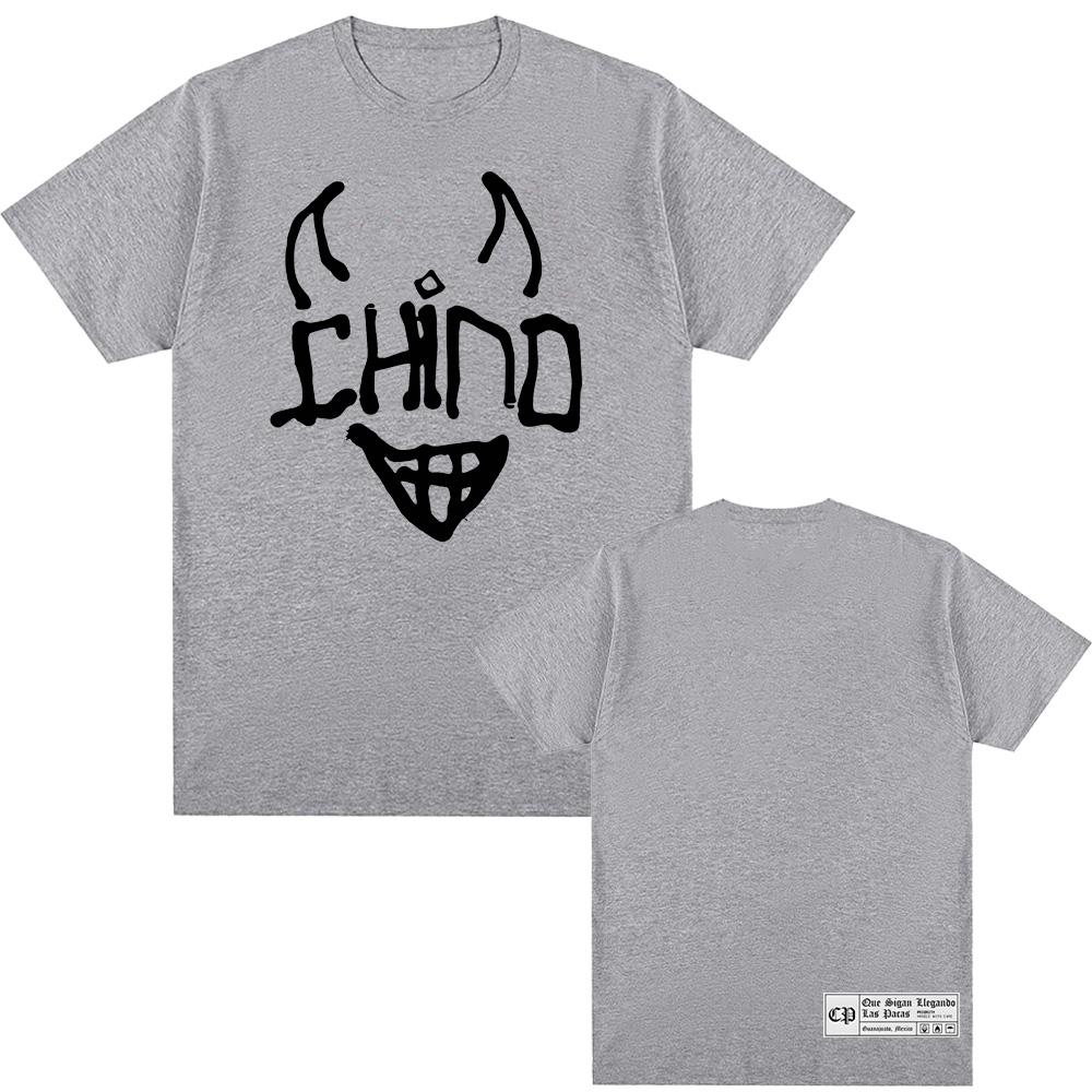 Chino Pacas - DEVIL TEE Grafický potisk Hip Hop Vintage Tričko Léto Krátký rukáv Harajuku Tričko 100% Bavlna