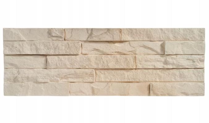 Płytka dekoracyjna gipsowa ścienna 38,5x13cm 0,4m2 Beżowa imitująca kamień