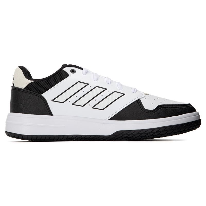 Adidas Gametalker Leather Comfortable Low-Top Retro Basketball Shoes Unisex Sneaker Charcoal-Black HQ2213