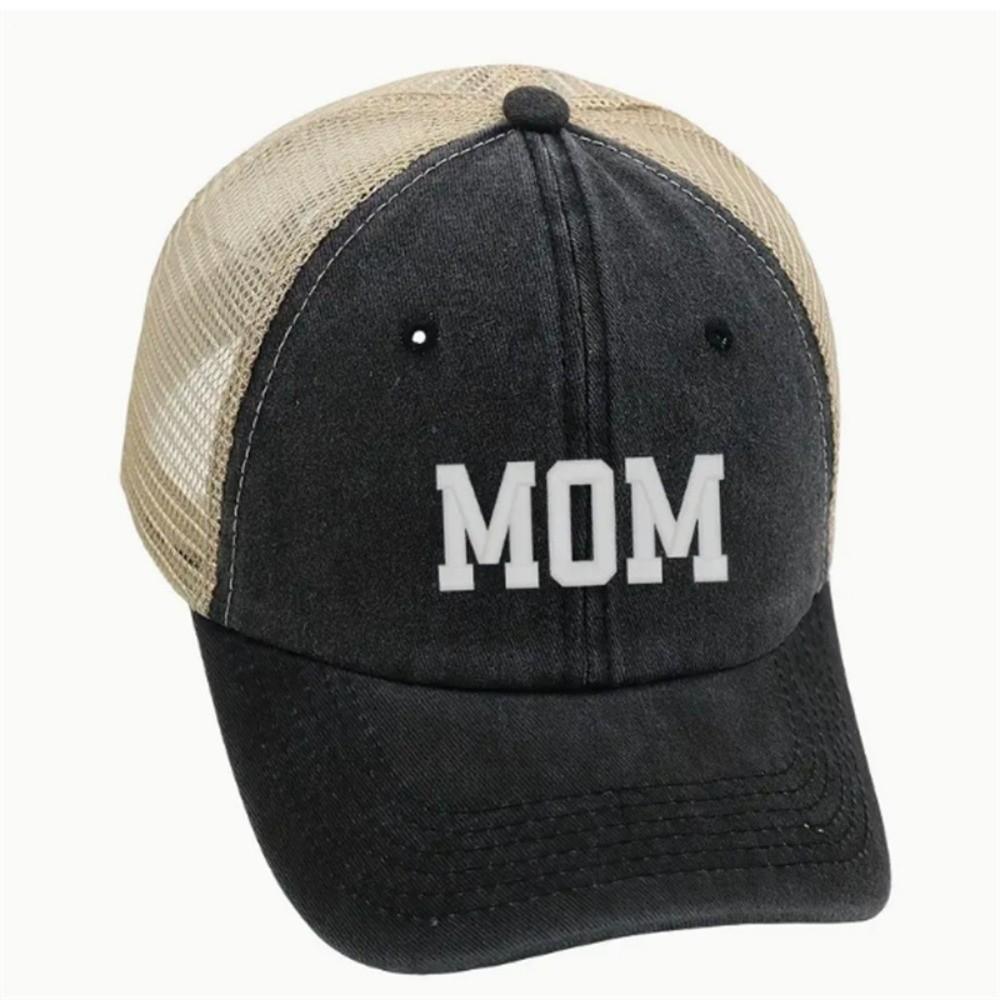 Visors DAD MOM Baseball Hats Mesh Net Sunscreen Hats Washed Distressed Faded Cap  for Man Women