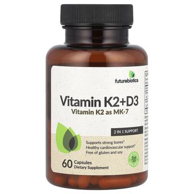 Vitamin K2+D3, 60 Capsules