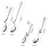 Curved Handle Teaspoon Stainless Steel Hanging Cup Spoon Originality Seasoning Ladle