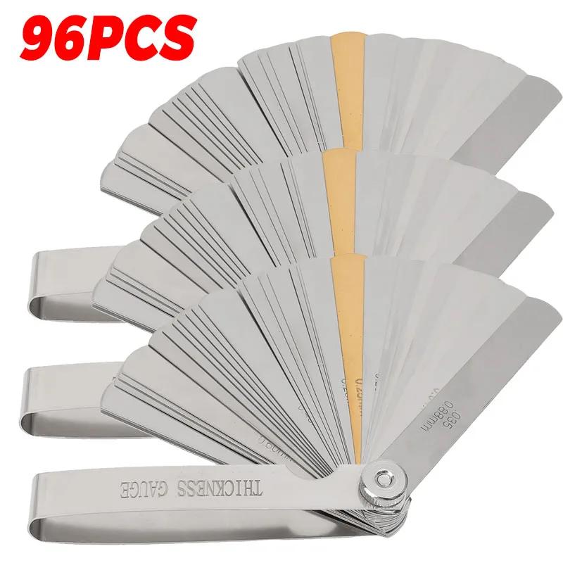 Feeler Gauge Measurement Tool Stainless Steel Feeler Gauge Universal Metric Imperial Thickness Gage Set for Hardware Measurement