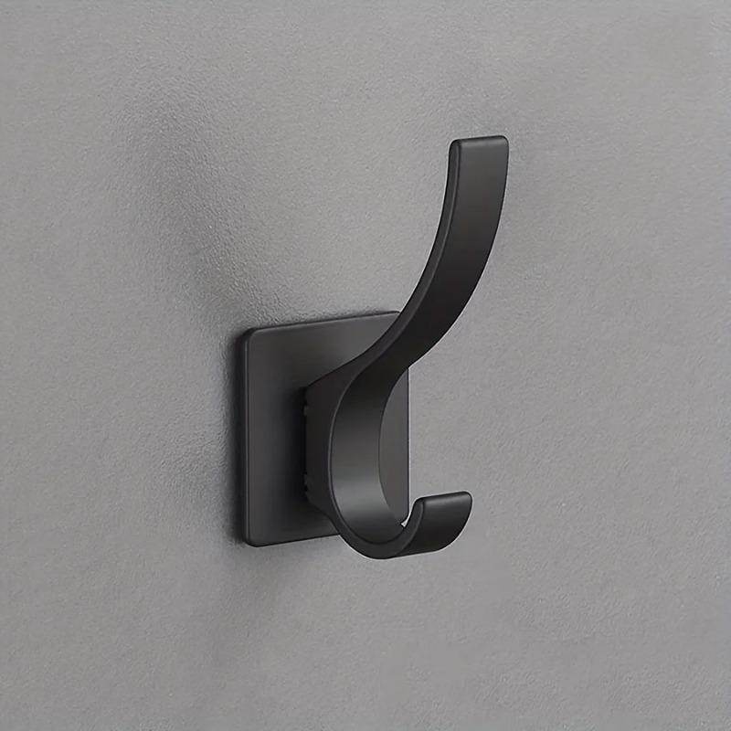 2/4pcs Adhesive Wall Hooks Heavy Duty Sticky Coat Hooks No Drill Matte Wall Mounted Hooks for Hanging Towel Robe Bag Hat Key