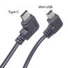 Extended Length Right Angle Charging Cable Type C To Mini USB Cord 340cm Long For Recorders Navigation Gear