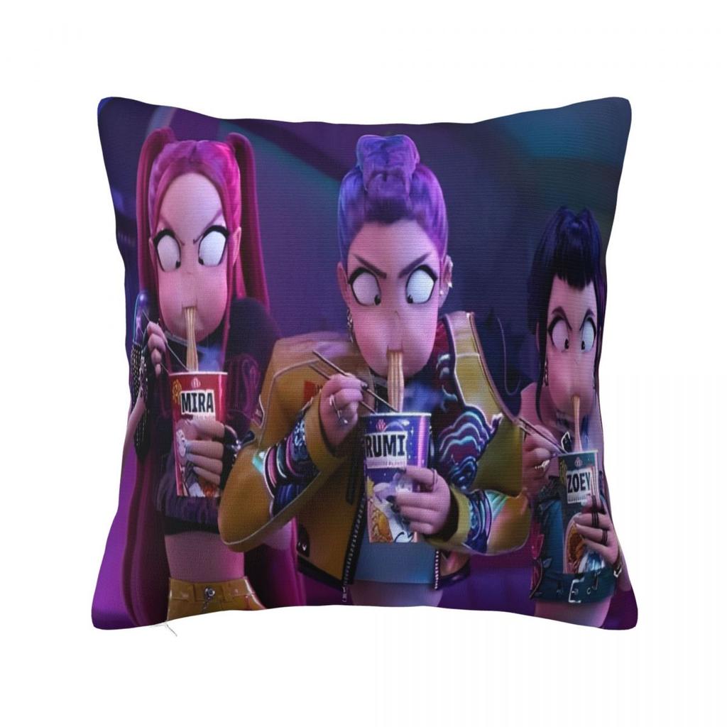 Home Decoration KPop Demon Hunters Huntrix Pillowcases Merch Pillow Cover Zipper Multi-Size
