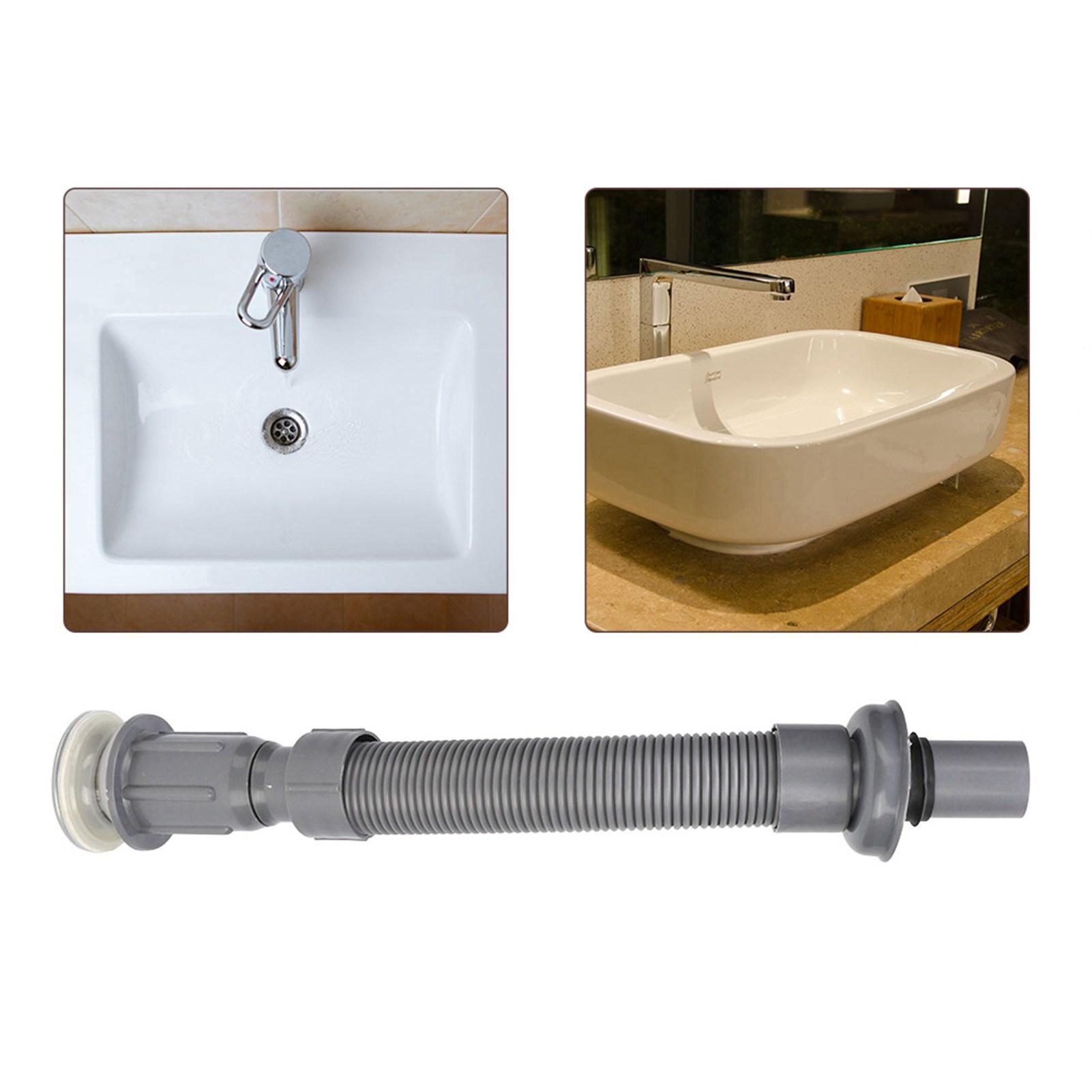 

Bathroom Universal Wash Basin Sink Drain Pipe S‑Tube Down Waste Pipe Plumbing Accessories серый