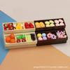Japanese Dollhouse Mini Simulation Fruit Snacks Shelf Model Miniature Ornament Shooting Props