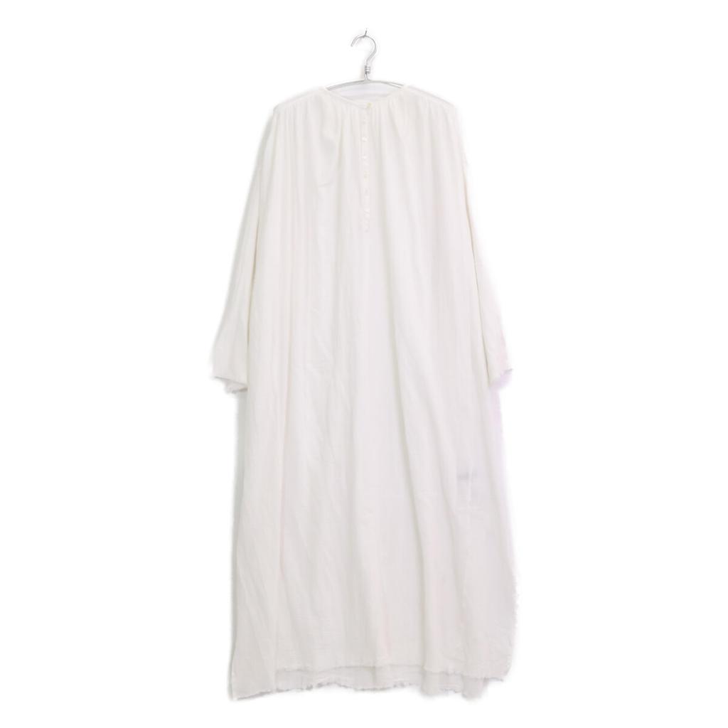 FRAMeWORK Excellent condition 25040220772020 Cotton Crepe Henley Dress dress 38 whiteUsed