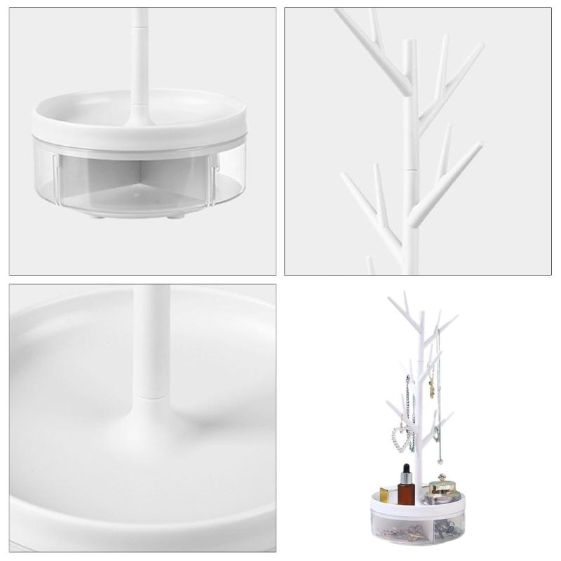 Spinning Jewelry Display Stand Multi Levels Storage Tower Holds Necklaces Earrings Pendants For Countertop
