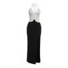 Sommer Neue Mode Temperament Farbkombination Ausgeschnitten Niedriger Brustausschnitt Hohe Taille Schlankes Kleid