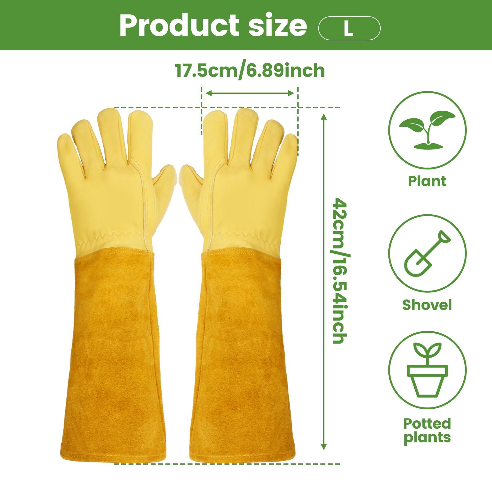 

Садовые длинные перчатки с защитой от колючек, дышащие защитные перчатки для обрезки роз, защита предплечья для обрезки роз, ежевики, кактусов