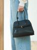 Komorebi Museum Handmade Cow Leather Classic Buckle Libby Tote Bag | Suede Brown | B03-S-3