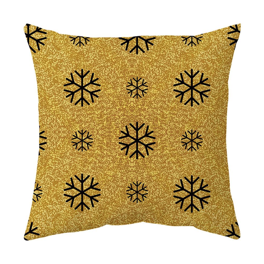 

Golden Snowflake Christmas Homewares Pillow Covers Cushion Covers Printed Pillows Cushion Covers Holiday Gifts 45 * 45cm (collection priority delivery)
