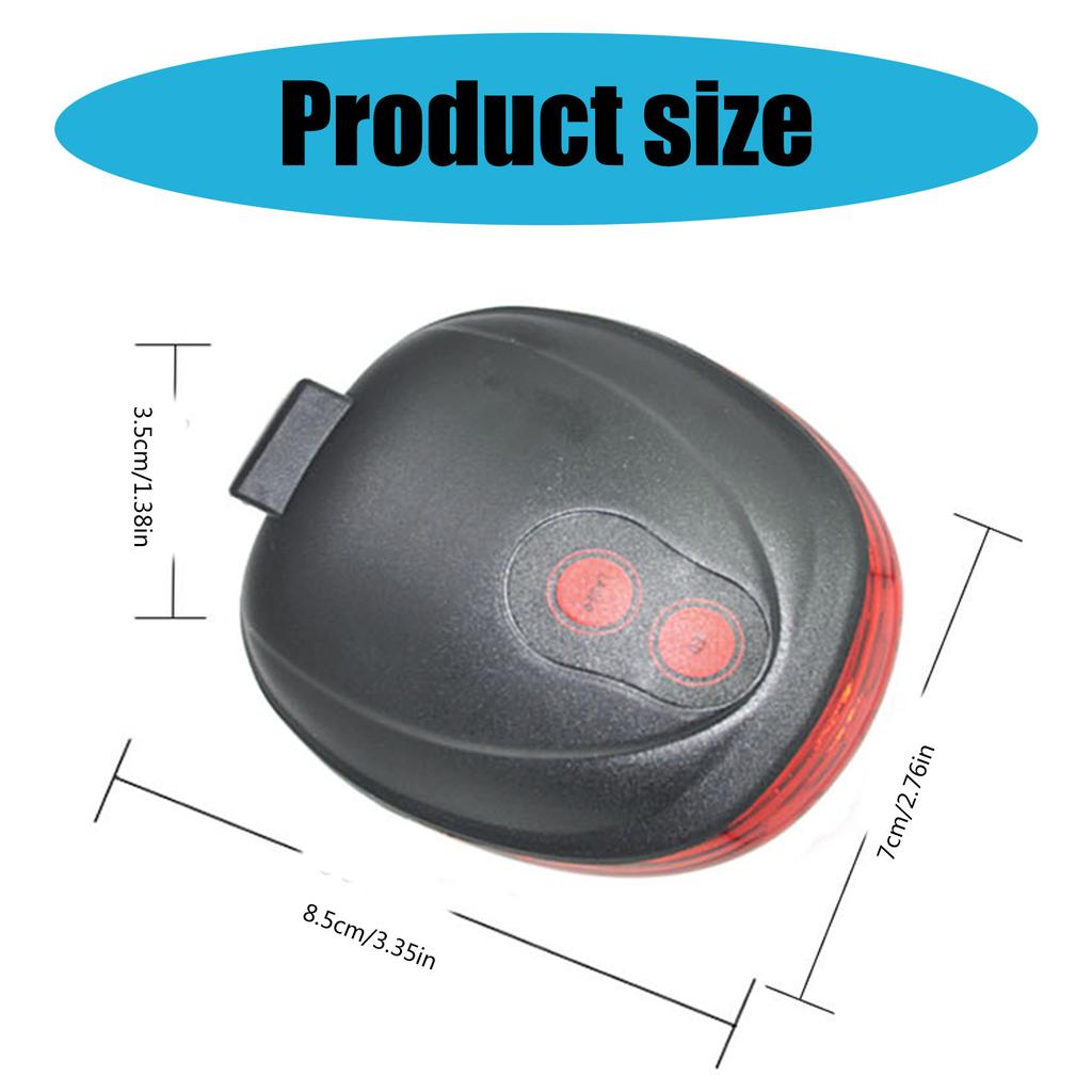Waterproofs Bicycles Rear Light with 2 Lasers Beams Bright Bikes Taillight Safety Warning Light Tail Lamp Easy to Use