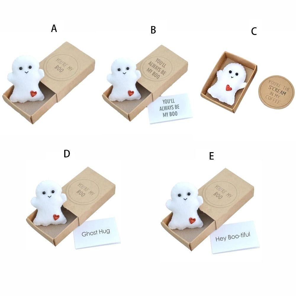 Halloween Ghost Matchboxes Mini Cute Ghost Matchboxes Gift With Cards Halloween Boo Signs Halloween Party Favor Supplies
