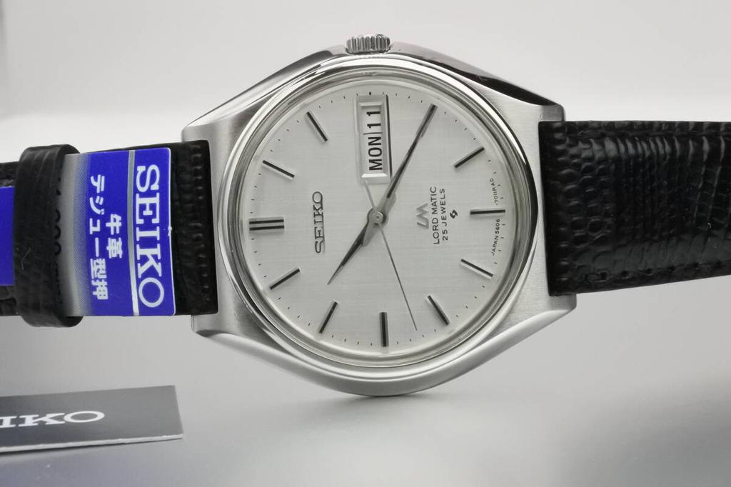SEIKO 1969 Lord Matic 25 automatic winding in excellent A top-of-the-line Japanese-made watch, 5606-7010, silk-finish, jewels, men's