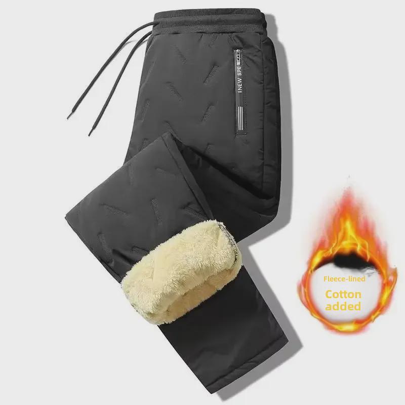 Pantalones deportivos cálidos impermeables y cortavientos Sherpa para jóvenes de corte holgado resistentes al frío