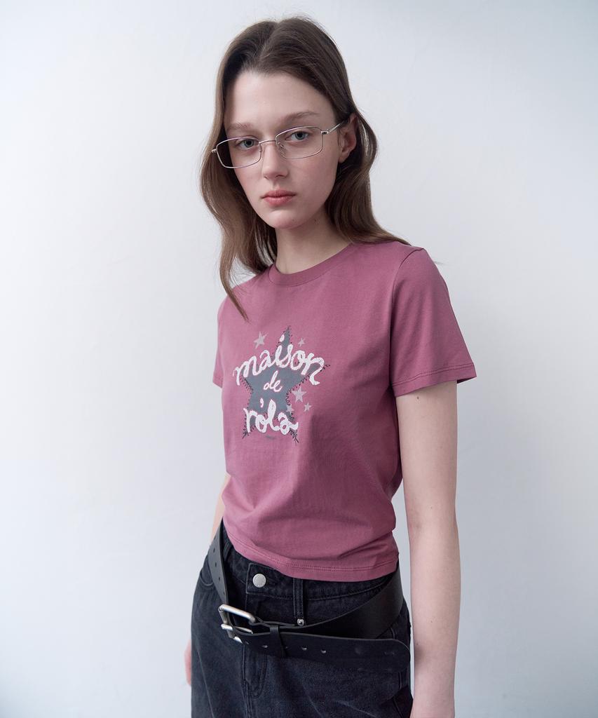 ROLAROLA Maison De Rola Star Graphic T-Shirt I/Pink