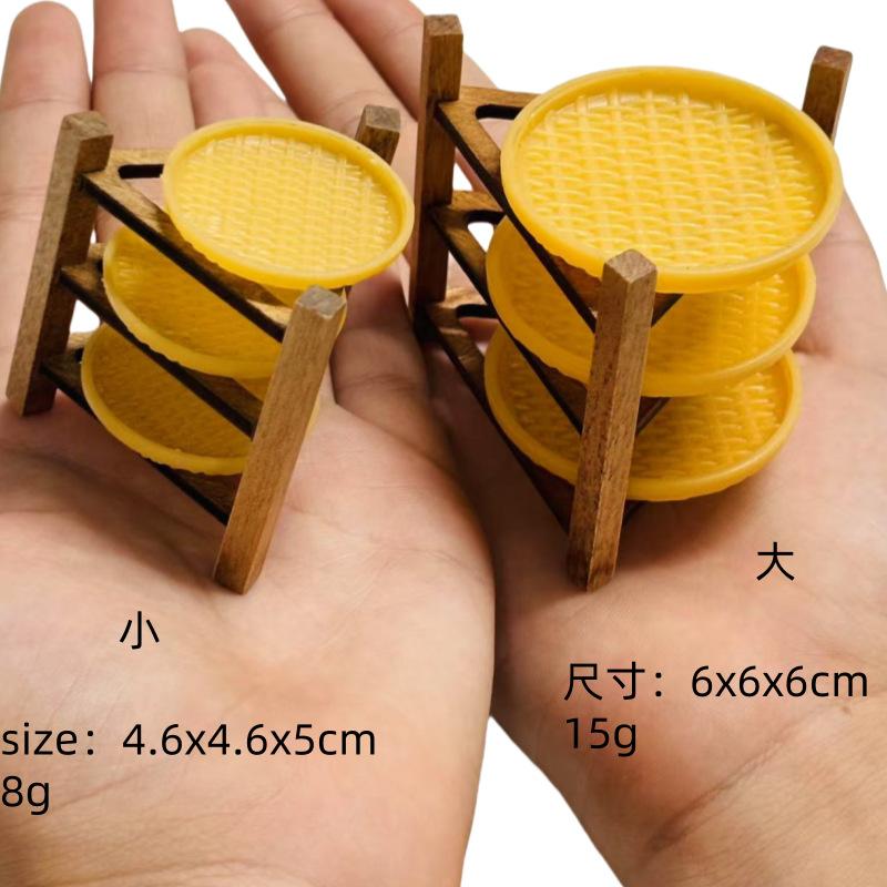 

1 Set Dollhouse Miniature Multi Layer Drying Triangle Storage Rack Food Storage Shelf Scene Decor Doll House Accessories L