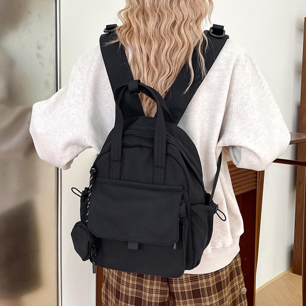 Schoolbag Women's Backpack Korean Version Simple Versatile Anti-splashing Light Travel Fashion Women's Small Cloth Bag