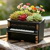 Decorative Piano Planter Retro Style Succulent Pot Piano Flower Pot  Desktop Decoration