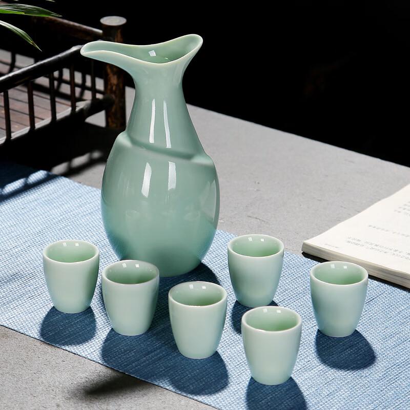 

Short Cloud Celadon White Liquor Decanter Set