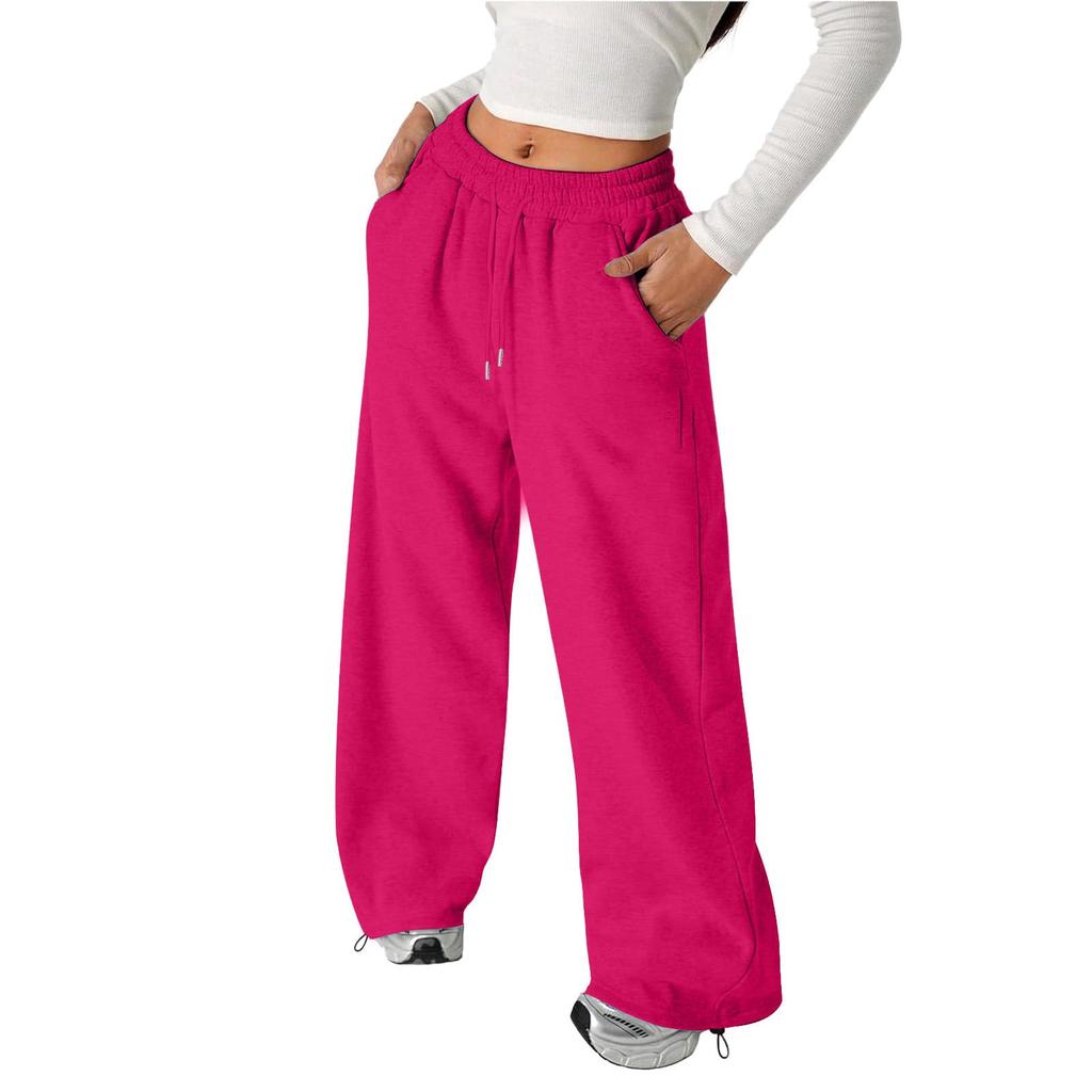 Unisex Kids Color Loose Fit Wide Leg Sweatpants Casual Joggers
