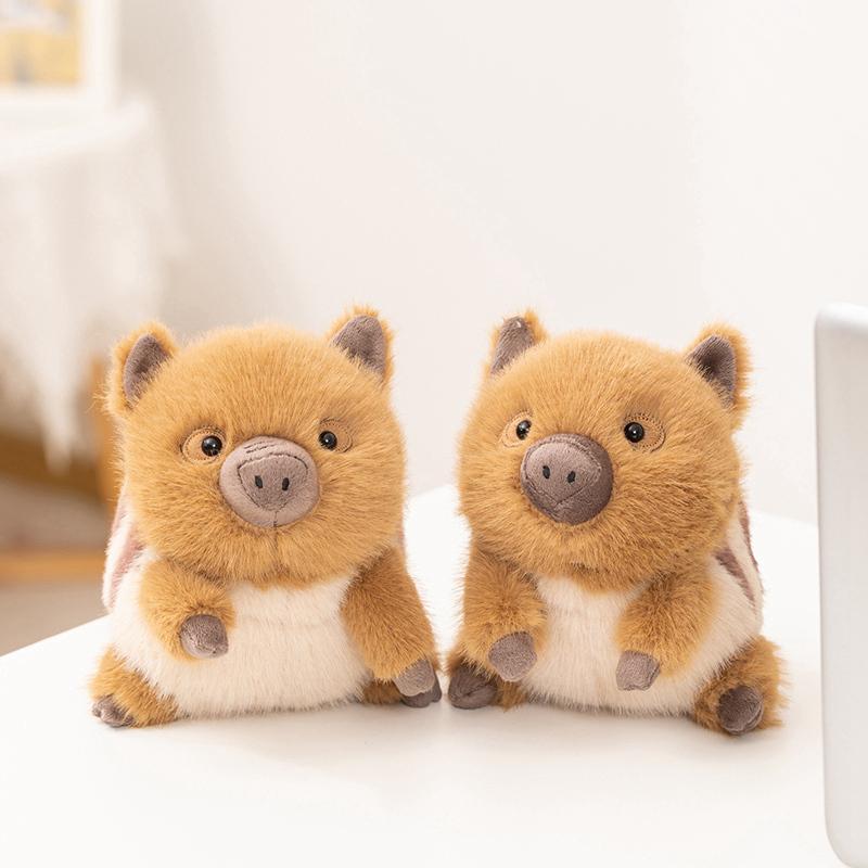 Peluche Giocattolo Cinghiale Bambino Cartone Animato 15cm Morbido Carino Maialino Animale di Peluche Morbido Kawaii per Ragazza Ragazzo Regalo di Compleanno