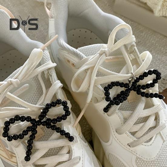 1 Paar Schuh-Dekorations-Charms in Schleifenform, Kunstperlen mit Clip, DIY-Schnürsenkel-Charms für Sandalen, Schuh-Accessoires, Schlüsselanhänger, Tasche, Auto-Charms