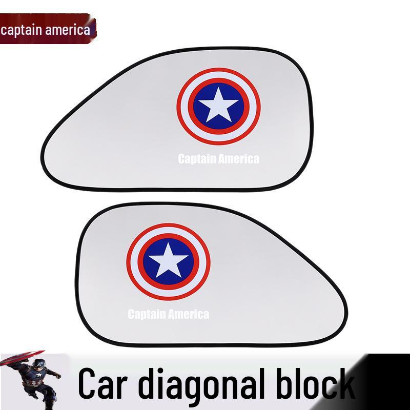 Car Sun Shade: Captain America, Superman & Batman Cartoon Windshield & Side Block Batman Pair